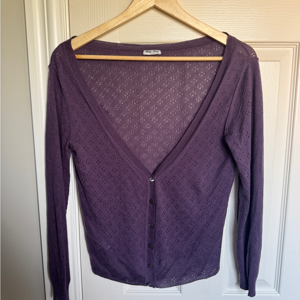 Vintage Miu Miu Purple Knit Sweater